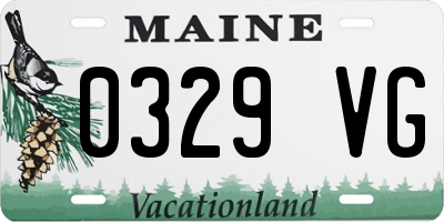 ME license plate 0329VG