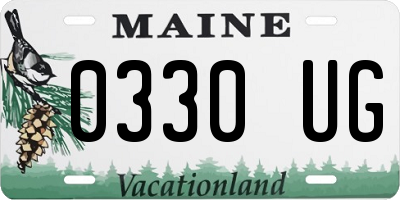 ME license plate 0330UG