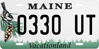 ME license plate 0330UT