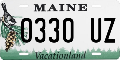 ME license plate 0330UZ