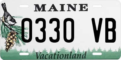 ME license plate 0330VB