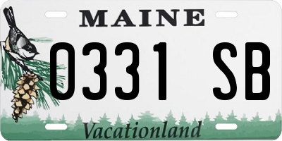 ME license plate 0331SB