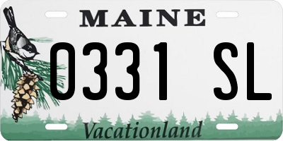 ME license plate 0331SL
