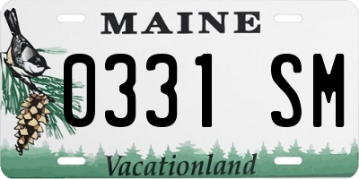 ME license plate 0331SM