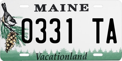 ME license plate 0331TA