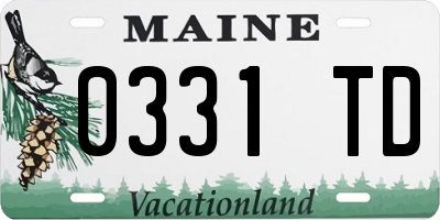 ME license plate 0331TD