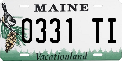 ME license plate 0331TI