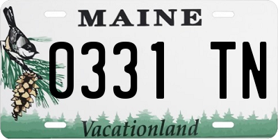 ME license plate 0331TN