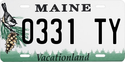 ME license plate 0331TY