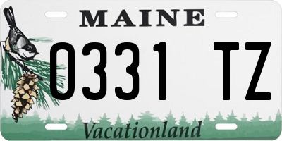 ME license plate 0331TZ