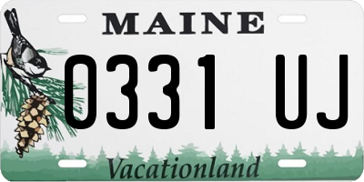 ME license plate 0331UJ