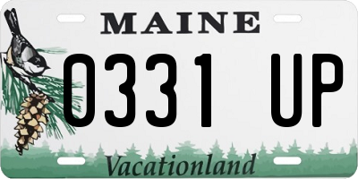 ME license plate 0331UP