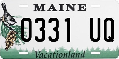 ME license plate 0331UQ