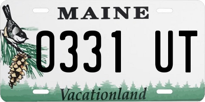 ME license plate 0331UT