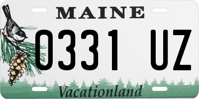 ME license plate 0331UZ