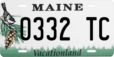 ME license plate 0332TC