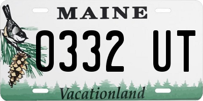 ME license plate 0332UT