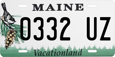 ME license plate 0332UZ