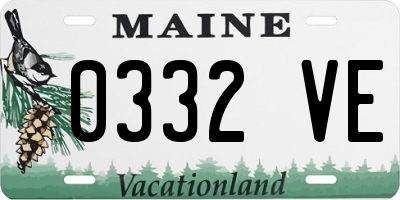 ME license plate 0332VE
