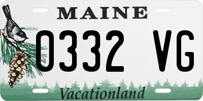 ME license plate 0332VG