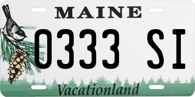 ME license plate 0333SI