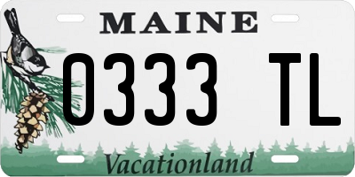 ME license plate 0333TL