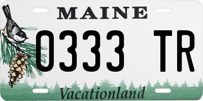 ME license plate 0333TR