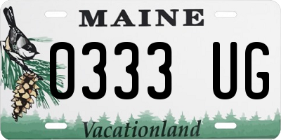 ME license plate 0333UG