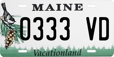 ME license plate 0333VD