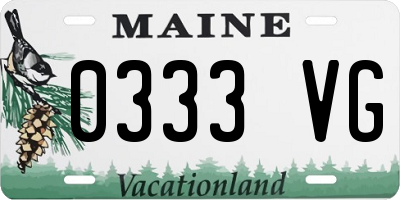 ME license plate 0333VG