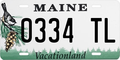 ME license plate 0334TL