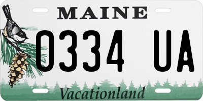 ME license plate 0334UA