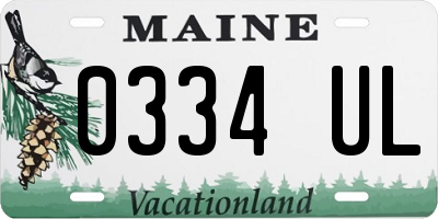 ME license plate 0334UL