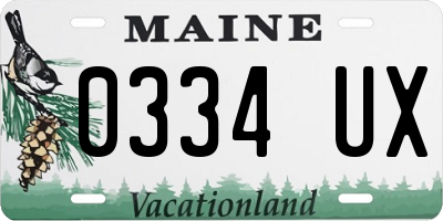 ME license plate 0334UX