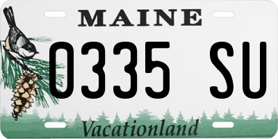ME license plate 0335SU