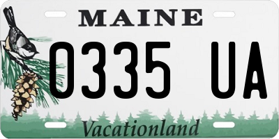 ME license plate 0335UA