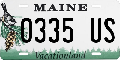 ME license plate 0335US
