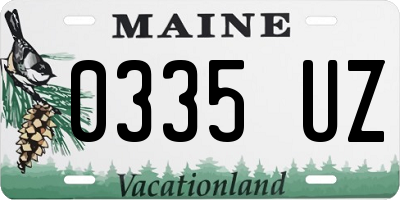 ME license plate 0335UZ