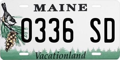 ME license plate 0336SD