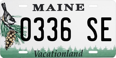 ME license plate 0336SE