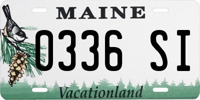 ME license plate 0336SI