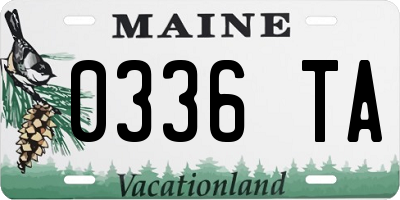 ME license plate 0336TA