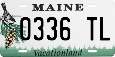 ME license plate 0336TL