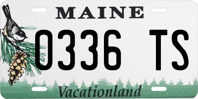 ME license plate 0336TS