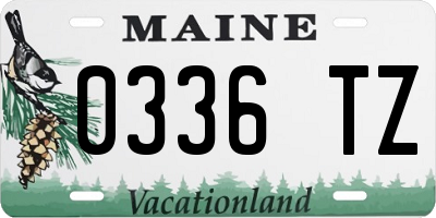 ME license plate 0336TZ