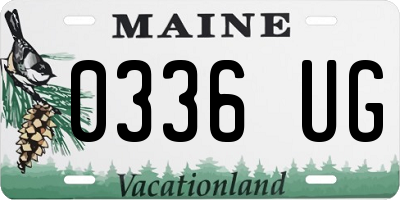 ME license plate 0336UG
