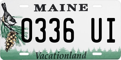 ME license plate 0336UI