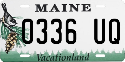 ME license plate 0336UQ