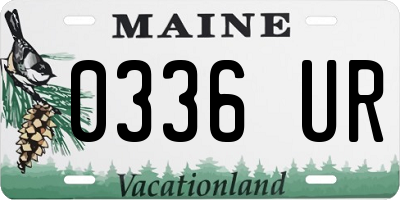 ME license plate 0336UR