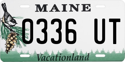 ME license plate 0336UT